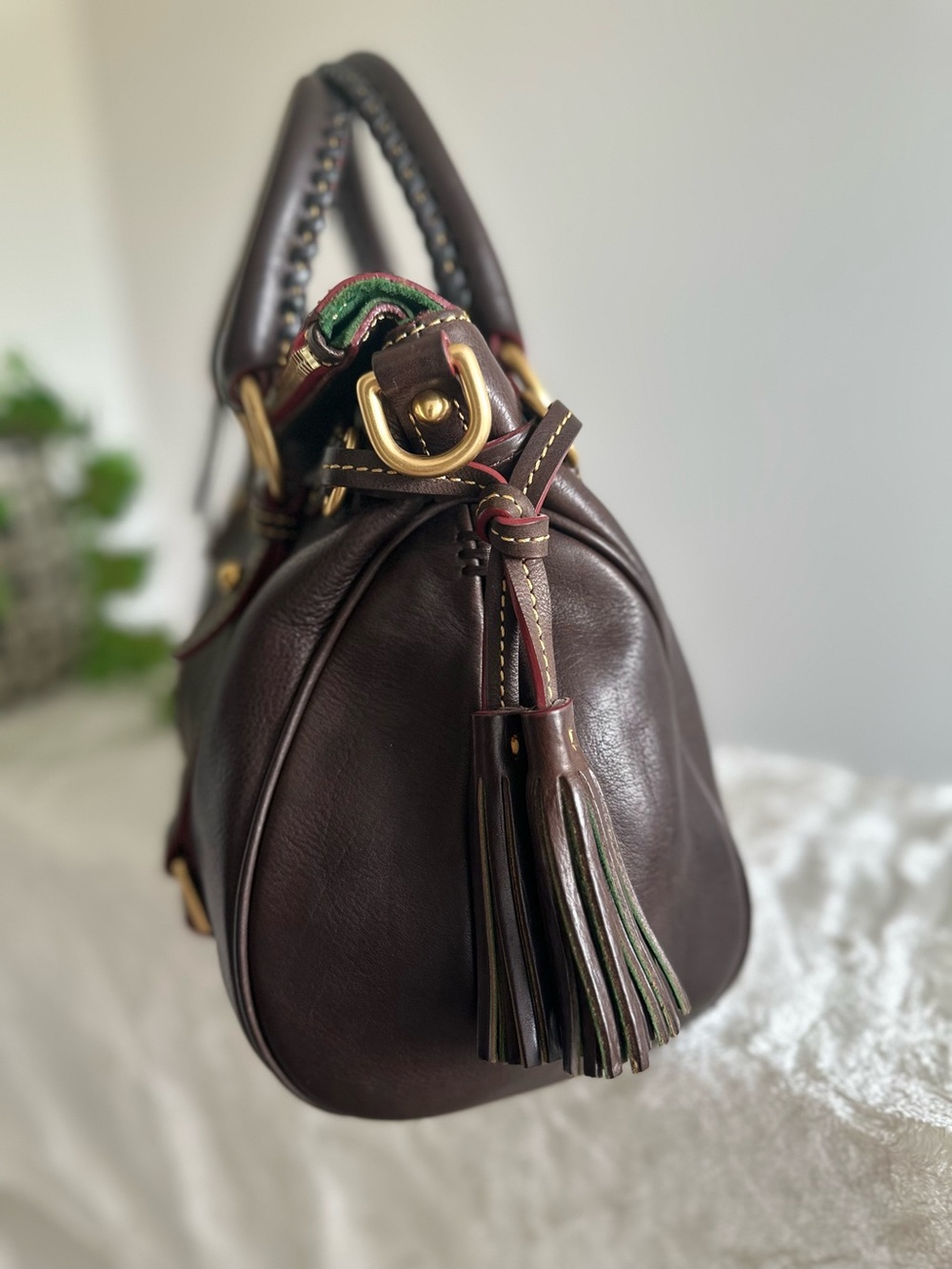 Dooney & Bourke Vintage Florentine Satchel in T’Moro Brown NWOT - Picture 12 of 16